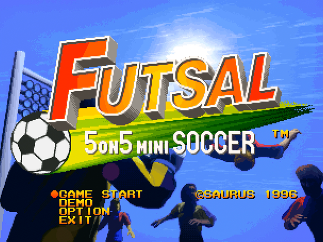 Futsal title screen for Neo Geo CD